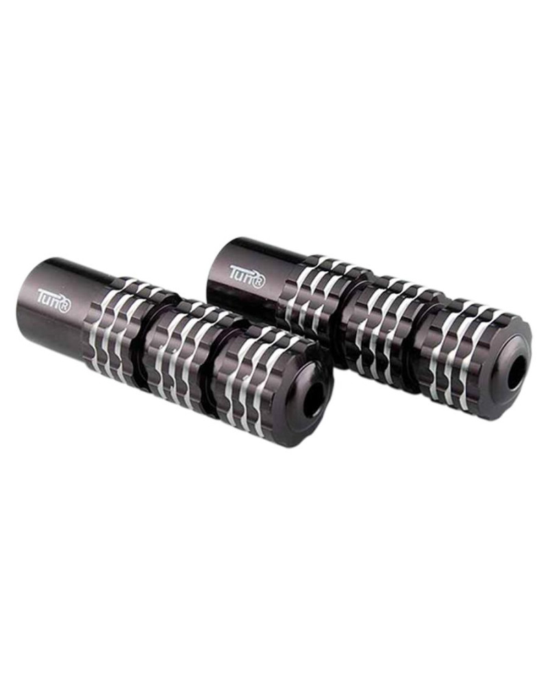 Repose cale-pied pilote TUN’R alu noir paire Peugeot 103 MBK 51