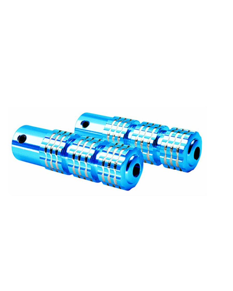 Repose cale-pied pilote TUN'R alu bleu paire Peugeot 103 MBK 51