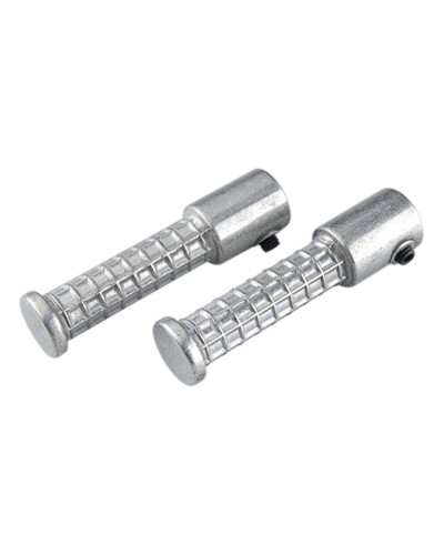 Repose cale pied pilote Tun R aluminium gris Peugeot 103 MBK 51 108 mm trou 17 mm