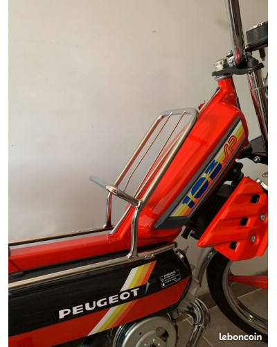 Porte-bagage réservoir chrome en acier pour Peugeot 103 SP et 103 MVL