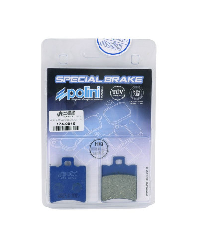 Plaquettes de frein Polini For Race MBK Booster Nitro Aprilia SR Gilera Runner Yamaha BW's Neo's