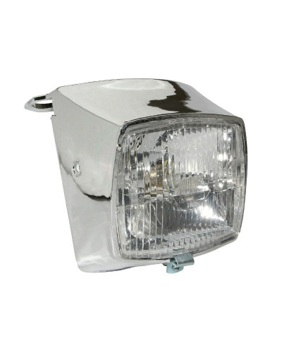 Phare complet chrome Peugeot 103 MVL Vogue avec ampoule P26S 12V 15W