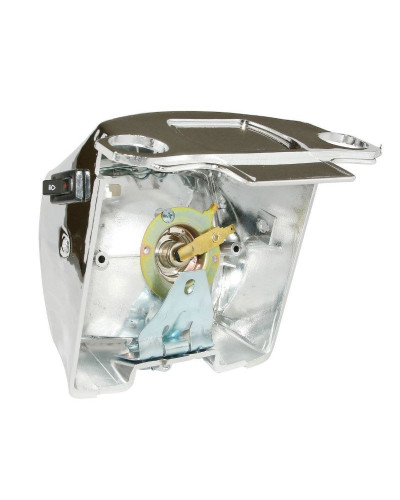 Phare complet chrome Peugeot 103 MVL Vogue avec ampoule P26S 12V 15W