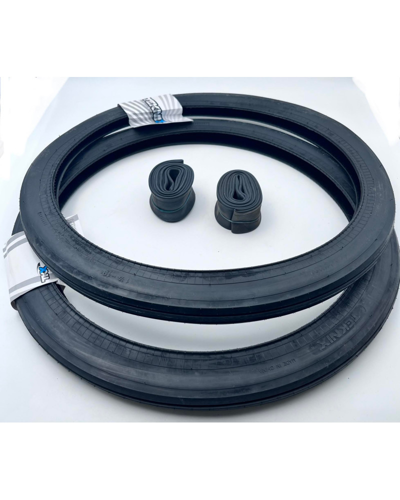 PACK PNEU + CHAMBRE A AIR  SOLEX 19" 1 3 / 4 X 19 NOIR TEKNIX