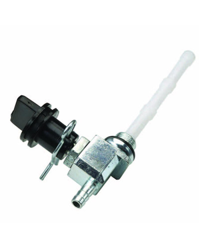 Robinet d’essence adaptable Peugeot 103 Vogue SPX RCX et Fox filetage 12 mm raccord durite 6 mm