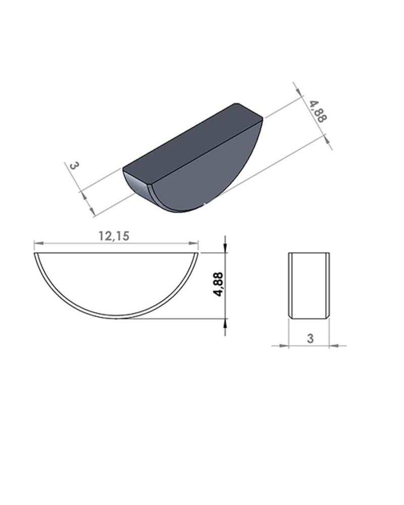 Clavette 3x5 mm demi-lune – MBK 51 / Booster / Stunt / Nitro / Typhoon / Zip / Stalker