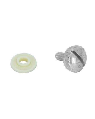 Vis de carter M5 x 12 mm pas 1,0 mm avec rondelle plastique beige – MBK 51 / Motobécane 41 50 51 88
