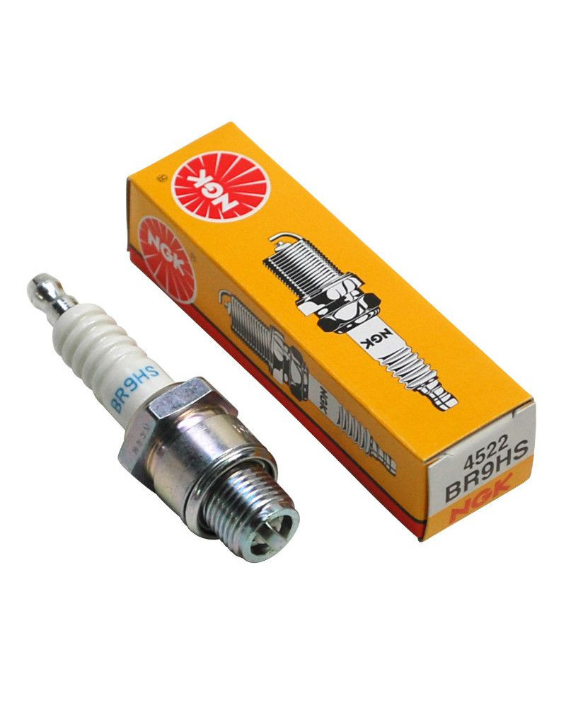 Bougie NGK BR9HS – standard, résistive – scooters 2T 50 cc (culot court)