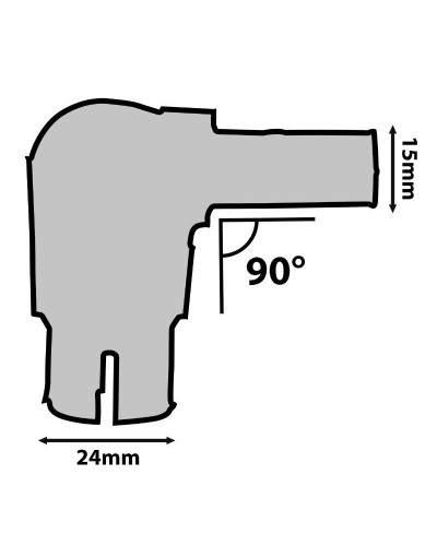 Antiparasite coudé long P2R – Peugeot 103 / MBK 51
