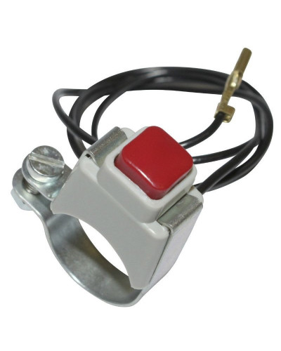 Bouton poussoir klaxon avec fil et collier pour Peugeot 103 et MBK 51 (mise à la masse)