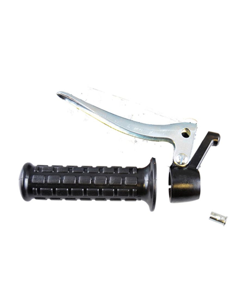 Poignée de frein gauche noire avec levier acier pour guidon 22 mm (revêtement 110 mm)