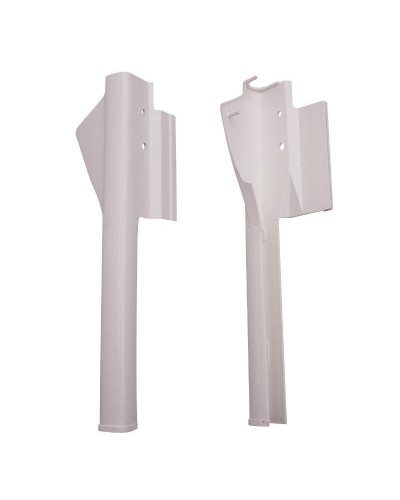 Capotage de fourche blanc en plastique 390×125 mm avec trous Ø6 mm – Peugeot 103 MVL / Vogue (paire)