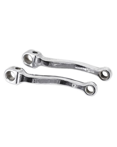 Paire de manivelles acier chromé 140 mm M14×1.25 pour Peugeot 103 / MBK 51 / Motobécane