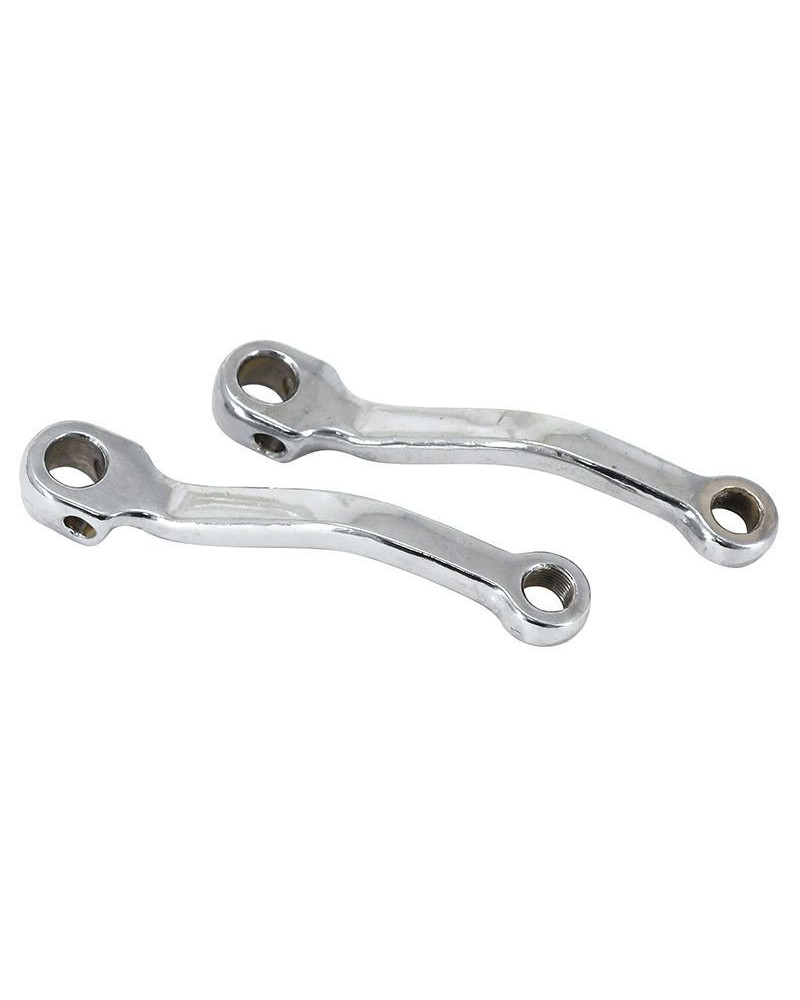 Paire de manivelles acier chromé 140 mm M14×1.25 pour Peugeot 103 / MBK 51 / Motobécane