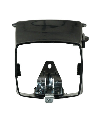 Capot de phare noir avec patte, ressort et bouton – Peugeot 103 MVL / 103 Vogue (Ø7, Ø27, 160×150)