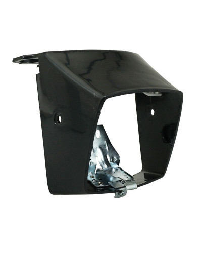 Capot de phare noir avec patte, ressort et bouton – Peugeot 103 MVL / 103 Vogue (Ø7, Ø27, 160×150)