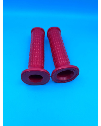Poignées Domino rouges embout carré pour Peugeot 103 et MBK 51
