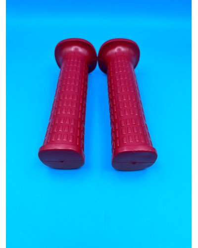 Poignées Domino rouges embout carré pour Peugeot 103 et MBK 51
