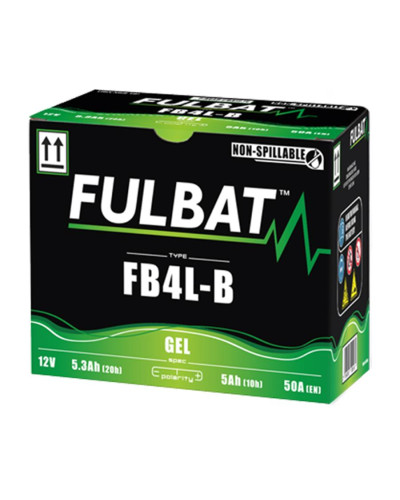 Batterie Fulbat FB4L-B 12V 5Ah GEL 120x70x92 polarité + à droite