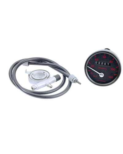 Compteur Transval 120 km/h Peugeot 103 SP SPX RCX roue 17 pouces avec entraîneur et câble