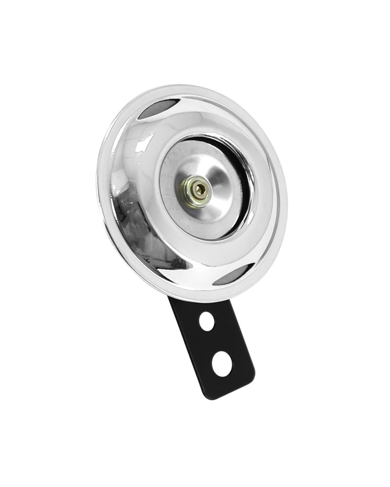 Klaxon 6V Ø70 mm chromé universel pour mobylette et cyclo