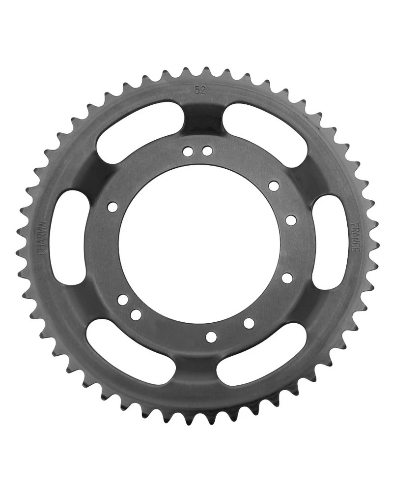 Couronne 52 dents noire Peugeot 103 roue alu Grimeca 10 trous alésage 98 mm