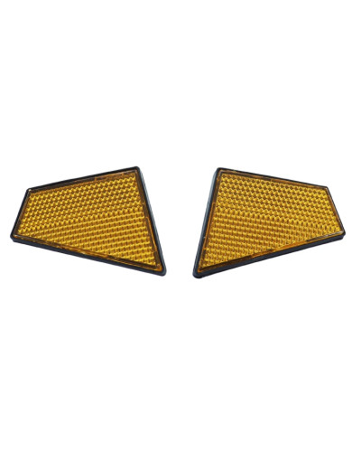 Catadioptre orange bulle de phare Peugeot 103 MVL avec support noir adhésif 76 x 46,5 x 8 mm