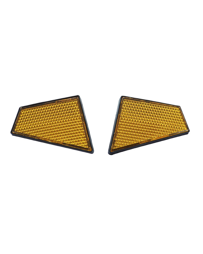 Catadioptre orange bulle de phare Peugeot 103 MVL avec support noir adhésif 76 x 46,5 x 8 mm