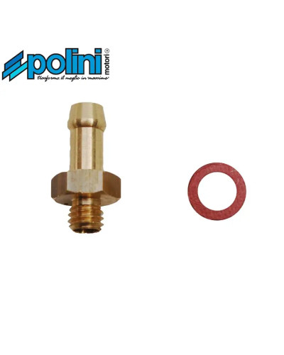 Raccord radiateur culasse Polini 311.0101 laiton M6x1 pour Peugeot 103 et MBK 51