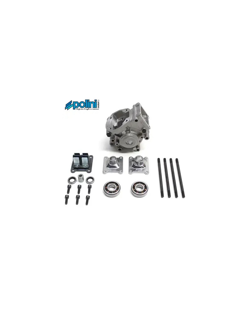 Carter moteur Polini 170.0100 complet pour MBK 51 Motobécane AV10 avec roulements joints spi goujons et pipes