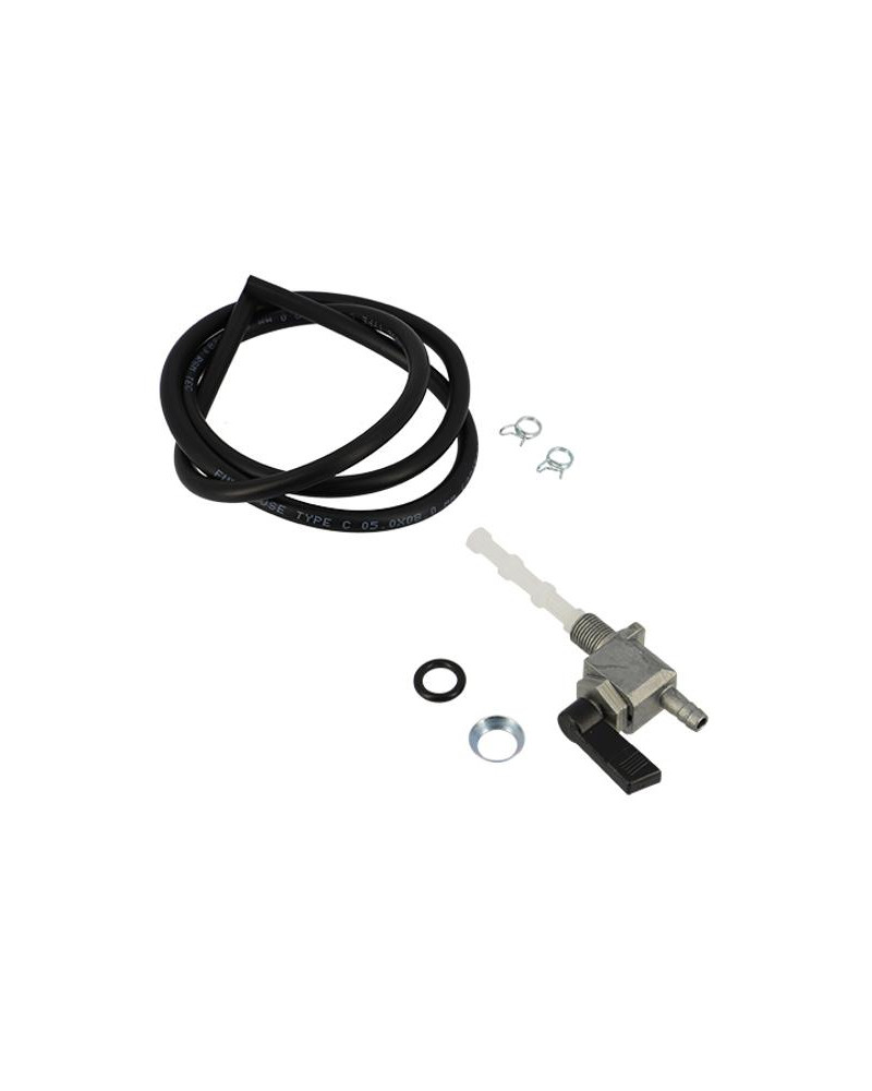 Kit robinet d’essence réservoir 3,7L avec durite noire 1m et colliers pour Peugeot 101 102 103 104 105