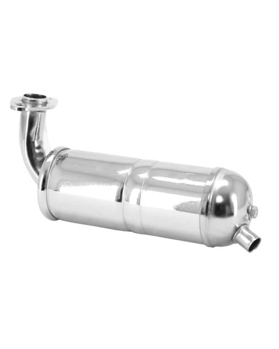 Pot d’échappement cyclo adaptable Peugeot 103 chrome avec montage à bride