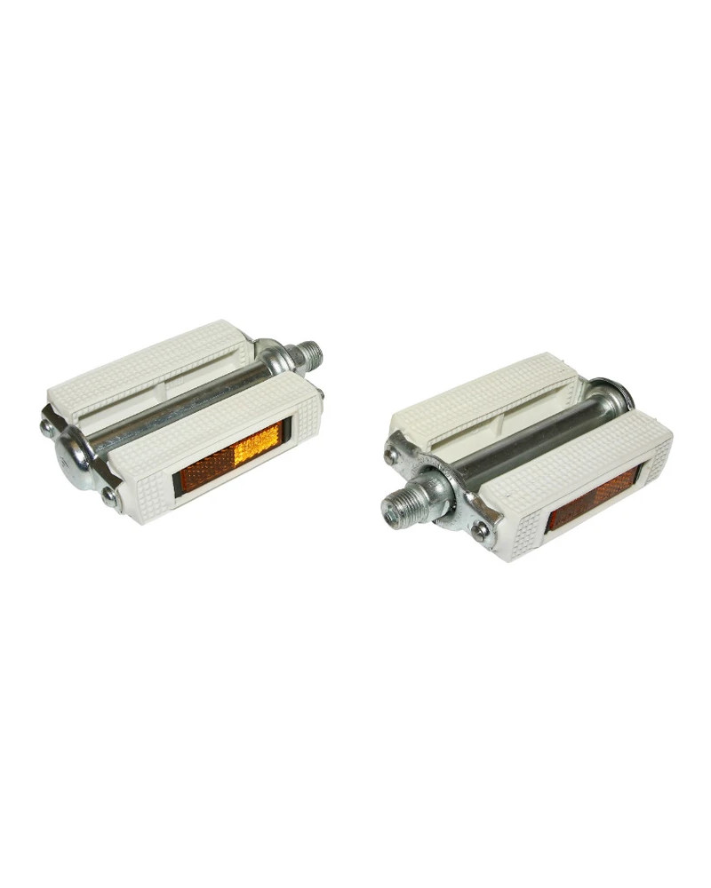 Paire de pédales blanches Peugeot 101 102 103 104 MBK 51 Motobécane Solex