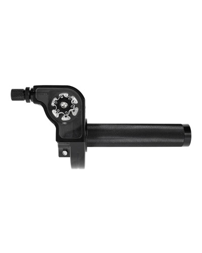 Poignée de gaz alu CNC noir Replay pour mobylette scooter 50 à boîte