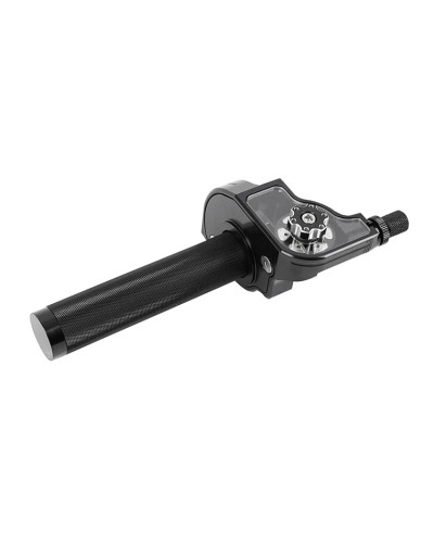 Poignée de gaz alu CNC noir Replay pour mobylette scooter 50 à boîte