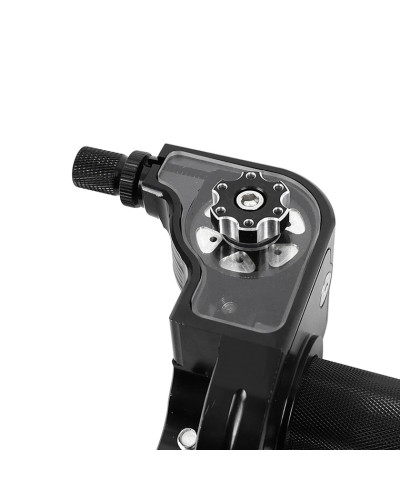 Poignée de gaz alu CNC noir Replay pour mobylette scooter 50 à boîte