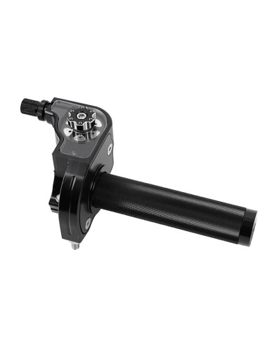 Poignée de gaz alu CNC noir Replay pour mobylette scooter 50 à boîte