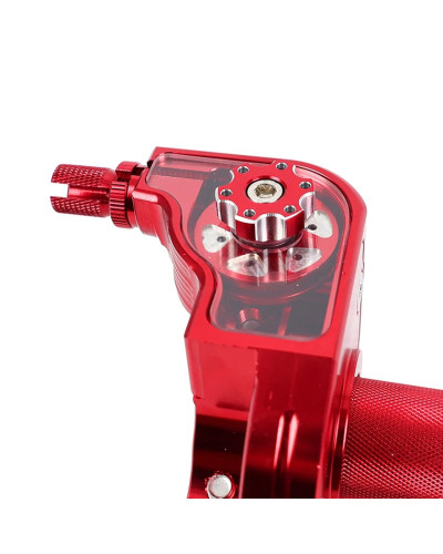 Poignée de gaz alu CNC rouge Replay pour mobylette scooter 50 à boîte
