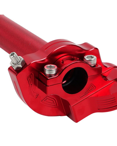 Poignée de gaz alu CNC rouge Replay pour mobylette scooter 50 à boîte