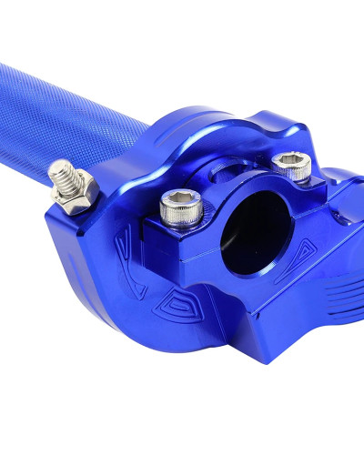 Poignée de gaz 50 à boîte tirage rapide 30° alu CNC bleu