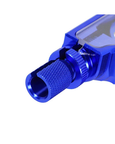 Poignée de gaz 50 à boîte tirage rapide 30° alu CNC bleu