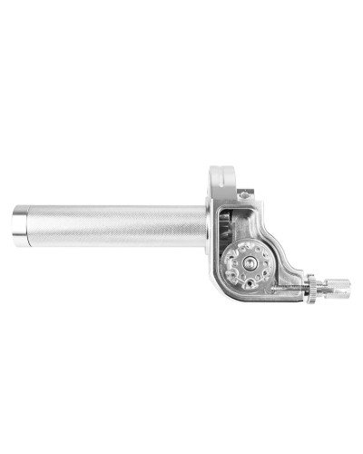 Poignée de gaz 50 à boîte tirage rapide 30° alu CNC argent