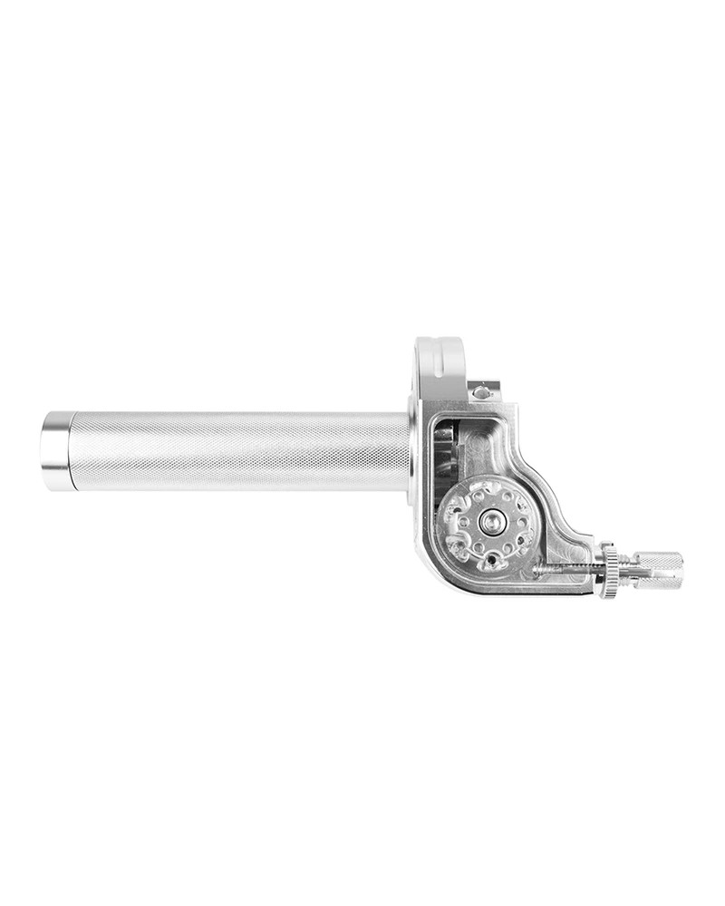 Poignée de gaz 50 à boîte tirage rapide 30° alu CNC argent