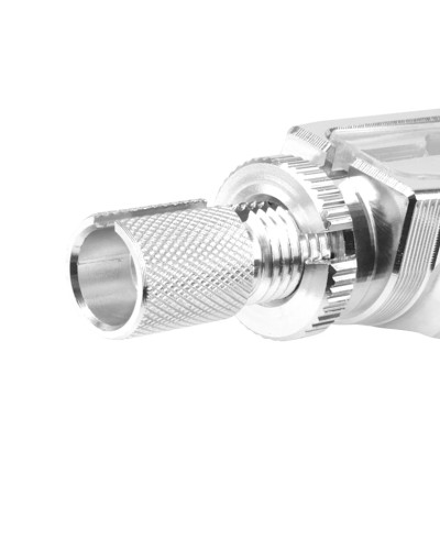 Poignée de gaz 50 à boîte tirage rapide 30° alu CNC argent