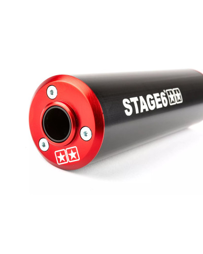 Pot d’échappement Stage6 StreetRace rouge et noir pour Peugeot 103 SP MVL Vogue