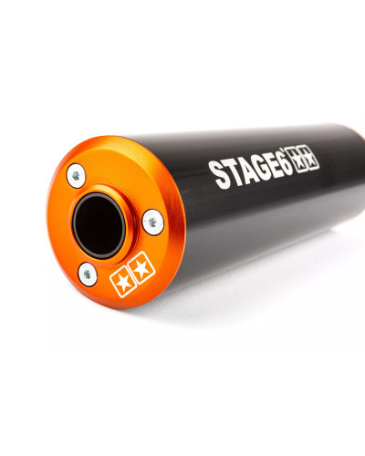 Pot d’échappement Stage6 StreetRace orange et noir pour Peugeot 103 SP MVL Vogue