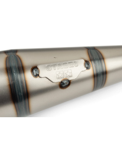 Pot d’échappement Stage6 StreetRace orange et noir pour Peugeot 103 SP MVL Vogue