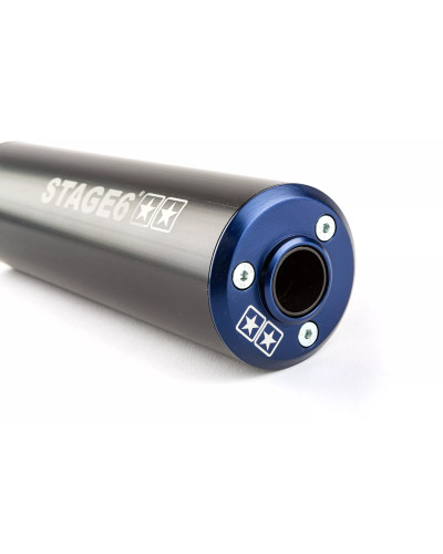 Pot d’échappement Stage6 StreetRace passage gauche bleu et noir pour Peugeot 103 SPX RCX