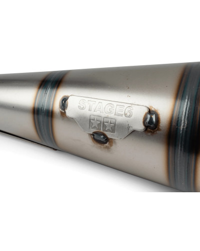 Pot d’échappement Stage6 StreetRace passage gauche bleu et noir pour Peugeot 103 SPX RCX