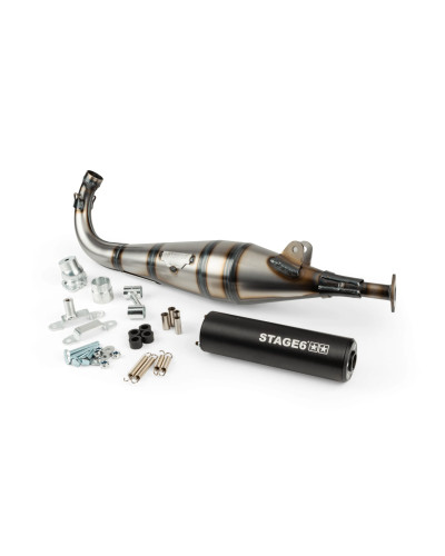 Pot d’échappement Stage6 StreetRace passage gauche cartouche noire pour Peugeot 103 SPX RCX